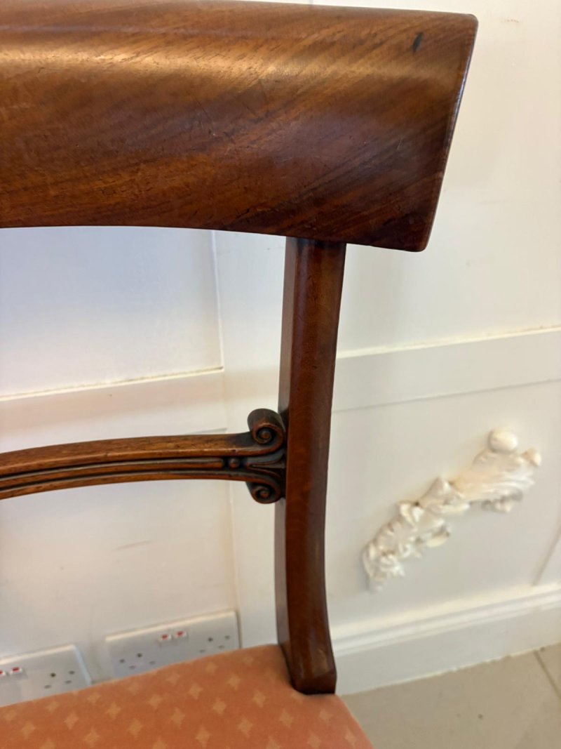 Antique Regency Mahogany Set of 6 Dining Chairs Including 2 Carvers - Image 21